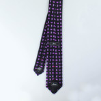 Miah Silk Tie // Black + Purple