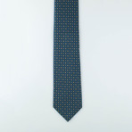 Brioni // Cartwright Silk Tie // Green + Blue
