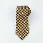 Clive Silk Tie // Black + Yellow