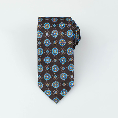 Cormac Silk Tie // Brown + Blue