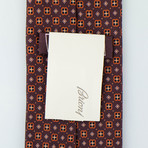 Brioni // Colton Silk Tie // Brown + Orange