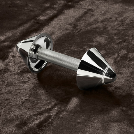 Vizoury Dumbbells // Stainless Steel + White Diamonds // Single Piece