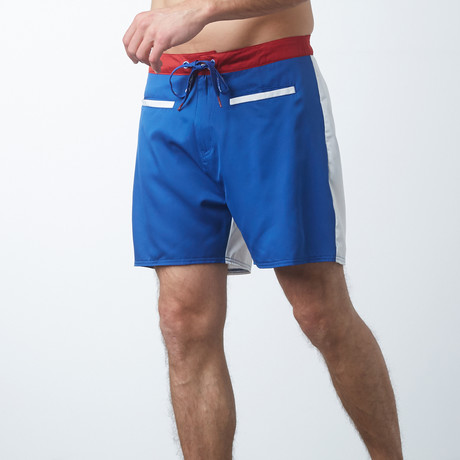 Rio Swim Trunk // Royal + Red + White (30)