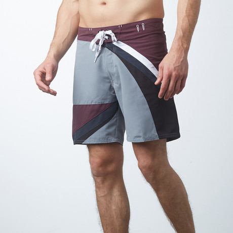 Monte Carlo Swim Trunk // Purple + Grey (30)