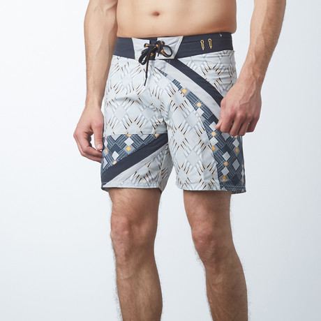 Monte Carlo Swim Trunk // Silver Geometry (30)