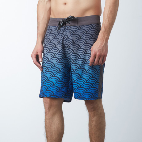 El Porto Boardshorts // Charcoal + Blue (28)