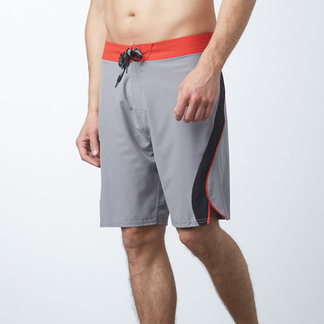 Leo Carillo Boardshorts // Gray + Orange (30)