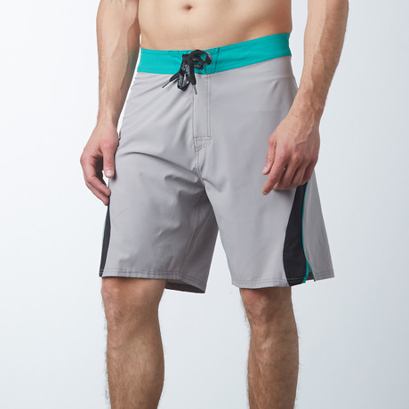 Leo Carillo Boardshorts // Silver + Green (30)