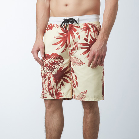 E Boardshort with Flap Back Pocket // Rust Multi (S)