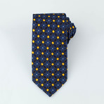 Archer Silk Tie // Dark Blue + Yellow