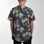 Elongated T-Shirt // Black Floral (Small)