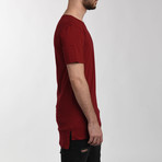 Elongated T-Shirt // Burgundy (Small)