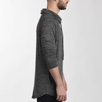 Cowl Neck Sweatshirt // Charcoal (Small)