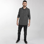 Cowl Neck Sweatshirt // Charcoal (Small)