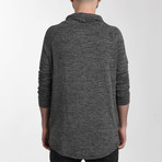 Cowl Neck Sweatshirt // Charcoal (Small)