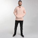 Oversized Distressed Hoodie // Dust Rose (Small)