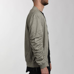 Suede Grey Bomber Jacket (Small)