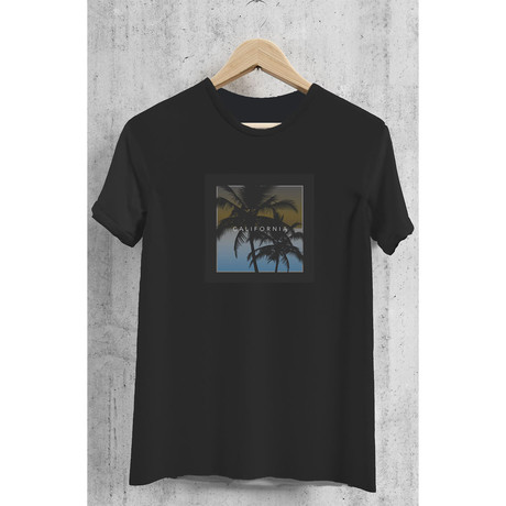 California Palm Tree Tee // Black (S)