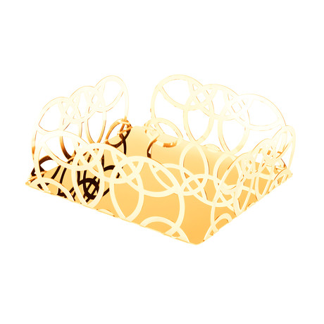 Bubble 24 Karat Gold Plated Fruit Basket