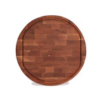 18" Round Cherry End Grain Cutting Board