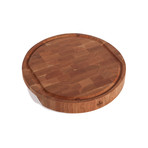 18" Round Cherry End Grain Cutting Board