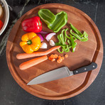 18" Round Cherry End Grain Cutting Board