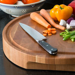 18" Round Cherry End Grain Cutting Board