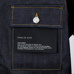 Fear Of God // Fifth Collection Raw Selvedge Long Denim Jacket // Blue (XS)