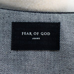 Fear Of God // Fifth Collection Raw Selvedge Long Denim Jacket // Blue (XS)