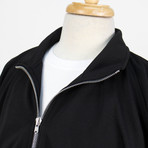 Zip-Up Bomber Jacket // Black (XS)