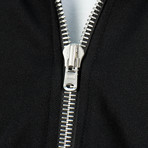Zip-Up Bomber Jacket // Black (XS)