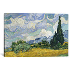 Wheat Field With Cypresses // Vincent van Gogh // 1889 (26"W x 18"H x 0.75"D)