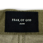 Fear Of God // Fifth Collection Green Denim Slim Fit Jeans // Green (29)