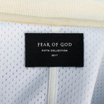 Fear Of God // Fifth Collection Mesh Logo Football Jersey // White (L-XL)