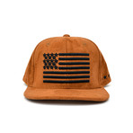 American Flag Suede Snapback (Black Suede)