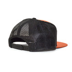 Genuine Leather Patch Trucker Snapback (Camo)