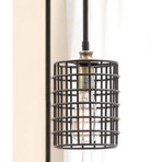 Wire Black Hanging Lamp