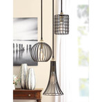 Wire Black Hanging Lamp