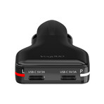 30W Dual USB-C Car Charger (Black)