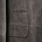Nicolo Leather Leather Jacket // Dark Gray (S)