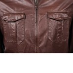 Cristian Leather Jacket // Red (M)