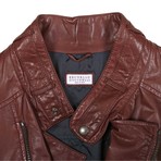 Michele Leather Jacket // Red (S)