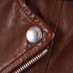 Andrea Leather Jacket // Cognac (S)