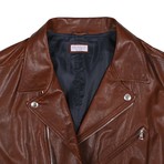 Andrea Leather Jacket // Cognac (S)