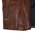Andrea Leather Jacket // Cognac (S)