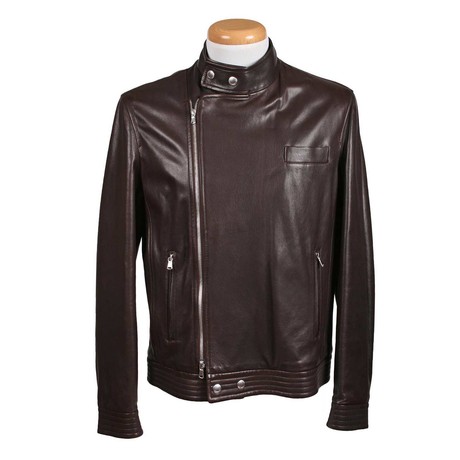 Mattia Leather Jacket // Dark Brown (XS)