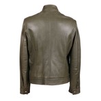 Pietro Leather Jacket // Olive (S)