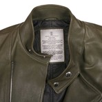 Pietro Leather Jacket // Olive (S)