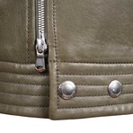 Pietro Leather Jacket // Olive (S)