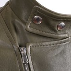 Pietro Leather Jacket // Olive (S)